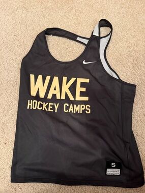Nike Black and Gold WAKE Hockey Camps Mesh Tank